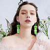 7 Pairs 7 Styles Brass with Iron Bar Beadable Hoop Earring Findings EJEW-NB00001-5