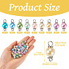 90Pcs 9 Colors Pearlized Glass Pearl Connector Charms PALLOY-TA0002-49A-4