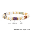 Bamboo Natural Mixed Gemstone Bead Stretch Bracelets PW-WGA2F67-01-5