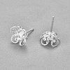 304 Stainless Steel Stud Earring Findings X-STAS-G187-16S-2