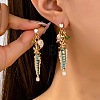 Alloy Enamel Stud Earrings WG049B8-01-4