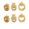3 Pairs Retro Alloy Stud Earrings FS-WG5E7DF-01-5