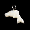 Natural White Shell & Crystal Rhinestone Pendants SH-CBAC52B-01C-1