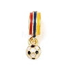 Sports Brass Enamel European Dangle Charms KK-CBAEBFB-05G-1