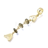 Brass Pave Cubic Zirconia Clear Cubic Zirconia & Natural Labradorite & Enamel European Dangle Charms GG-CBA3401-01G-B03-2