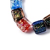 Handmade Dichroic Foil Glass Beads Strands DICH-U001-07L-3