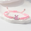 Easter Adjustable Alloy Enamel Link Polyester Cord Braided Bracelets WGB2890-02-1
