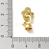 Rack Plating Brass Pave Clear Cubic Zirconia Fold Over Clasps KK-Q797-01-4