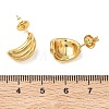 304 Stainless Steel Chunky Ribbed Stud Earrings for Women EJEW-K333-26G-5