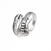 Guitar Alloy Open Cuff Ring for Men Women RJEW-T009-41AS-3