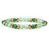 Glass & Brass Beads Stretch Bracelets for Women BK9964-6-1