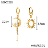 304 Stainless Steel Moon & Sun Asymmetrical Earrings Sets EJEW-OY002-06-2