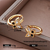 304 Stainless Steel Pave Cubic Zirconia Hoop Earrings for Women LD1323-3-1