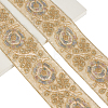 5Yards Flower Pattern Ethnic Style Embroidery Floral Polyester Ribbons OCOR-GA0003-07B-1