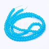 Imitation Jade Glass Round Beads Strands X-DGLA-S076-6mm-18-3