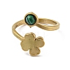 304 Stainless Steel with Synthetic Malachite Ring RJEW-Z031-01E-03-2
