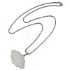 Anti-Tarnish 304 Stainless Steel Arabic Elements Cloud Pendant Box Chain Necklaces NJEW-D089-03P-2