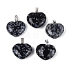Natural Snowflake Obsidian Pendants G-N362-05P-01-1