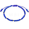 Natural Round Lapis Lazuli Braided Bead Bracelets XS5464-5-1