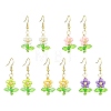 Glass Pearl & Acrylic Dangle Earrings EJEW-JE06325-01-2