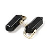 Natural Obsidian Double Terminal Pendants GG-CBA4154-07G-02-2