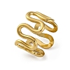 Wave 304 Stainless Steel Finger Rings for Women RJEW-F174-06G-2