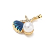 Brass Enamel Pendants LS-RB-CBA2CEF-01G-02-2