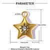 304 Stainless Steel & Rhinestone Pendants STAS-OY015-69G-2
