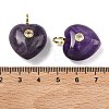Natural Amethyst Pendants G-B180-03G-07-3