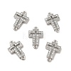 Brass Micro Pave Clear Cubic Zirconia Connector Charms KK-E068-VB329-1