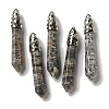 Natural Map Stone Pointed Big Pendants G-Z055-01P-22-1