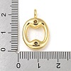 Rack Plating Brass Micro Pave Cubic Zirconia Pendants KK-A200-24G-O-3