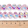 Electroplate Transparent Glass Beads Strands X-EGLA-B012-AB09-4