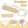 64Pcs 8 Colors PU Leather Keychains KEYC-PH0002-43G-2
