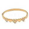 304 Stainless Steel Rhinestone Hinged Bangles for Women BJEW-B168-15G-4