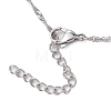 3Pcs 3 Sizes 304 Stainless Steel Singapore Chain Macrame Pouch Necklace Making NJEW-JN05070-01-6