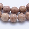 Natural Red Line Jasper Beads Strands G-F531-8mm-N-3