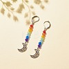 Natural Malaysia Jade with Alloy Moon Long Dangle Leverback Earrings EJEW-JE04909-03-3