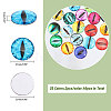 CHGCRAFT 40Pcs 20 Colors Luminous Self Adhesive Glass Eyes Cabochons DIY-CA0006-28-2