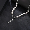 Star Pendant Necklace with Imitation Pearl TK4545-1