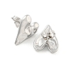 Non-Tarnish Heart 304 Stainless Steel Ear Studs EJEW-L290-025P-2