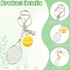 Alloy & Cloth Fabric Pendant Keychains KEYC-YW00298-5