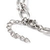 Non-Tarnish 304 Stainless Steel Twisted Oval Link Chain Bracelets for Women BJEW-B092-08P-02-3