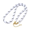 Ployester Core-Wrapped Round Cord Necklace Making KK-CBACFA2-03G-3