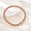 304 Stainless Steel Mesh Chain Bracelets for Women Men BJEW-Z087-19RG-3