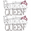 2Pcs Birthday Queen Rhinestone Pins JEWB-SP0001-11P-1
