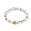 Shell Shape Cubic Zirconia Charm Stretch Bracelets Set for Teen Girl Women BJEW-JB06850-02-3