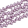 Electroplated Shell Pearl Beads Strands BSHE-B009-A01-5x8mm-03-1