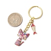 Alloy Enamel Cat Keychain KEYC-JKC01182-02-3