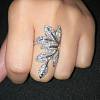 Brass Micro Pave Clear Cubic Zirconia Finger Rings FS-WG77E03-01-1